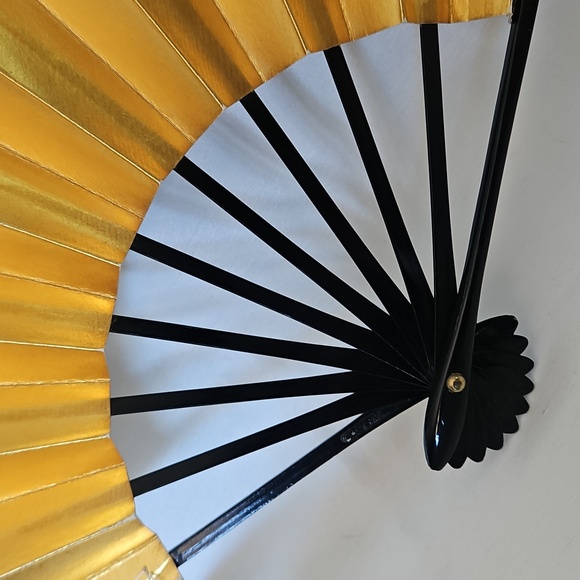 Vintage, Japanese traditional dance Folding fan Gold Lacquerware - Picture 2 of 6
